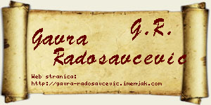 Gavra Radosavčević vizit kartica